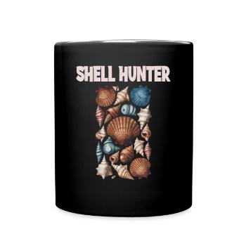 Muschel Sammler für Muschel Fan - Tasse einfarbig - Schwarz - Vorne