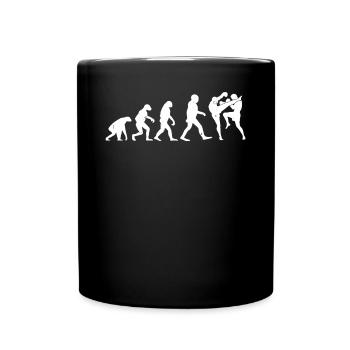 Muay Thai Evolution Muay Thai Fighter Thai Boxing - Full Colour Mug - black - Front