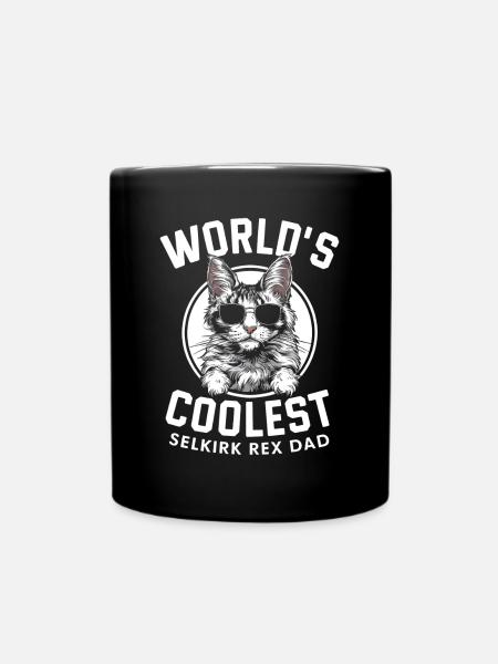 Katze Selkirk Rex Geschenk - Tasse einfarbig - Schwarz