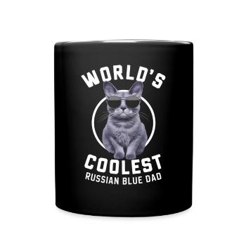 Katze Russisch Blau Geschenk - Tasse einfarbig - Schwarz - Vorne