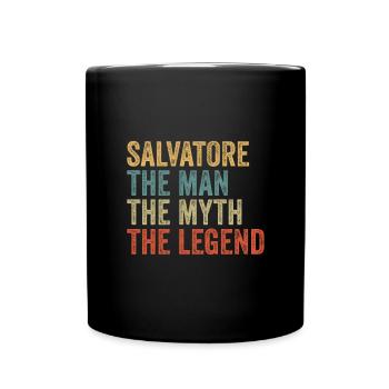 Salvatore the man the myth - Tasse einfarbig - Schwarz - Vorne