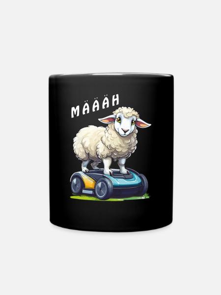 SCHAF MÄHROBOTER MÄÄÄH - Tasse einfarbig - Schwarz