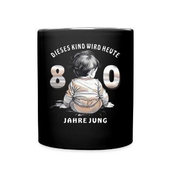 CHILD 80TH BIRTHDAY - Full Colour Mug - black - Front