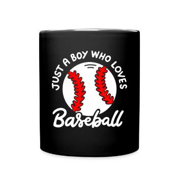 Baseball Baseballspieler - Tasse einfarbig - Schwarz - Vorne