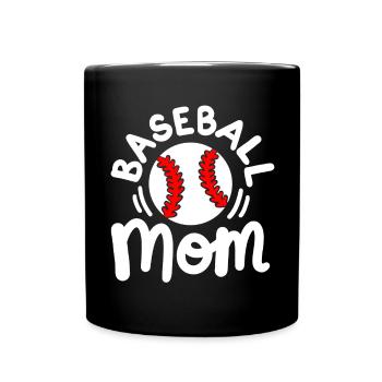 Baseball Baseball-Spieler Baseball-Mama - Tasse einfarbig - Schwarz - Vorne
