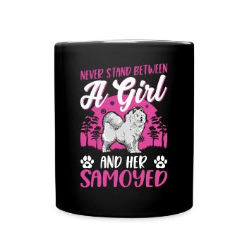 Samoyède Samojede Mädchen - Mug uni - noir - Devant