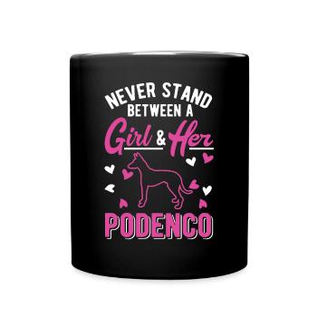 Podenco Girl Lévrier espagnol Ibizan Hound - Mug uni - noir - Devant