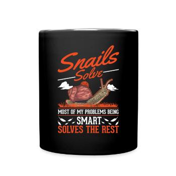 Escargot cadeau vignoble escargot - Mug uni - noir - Devant