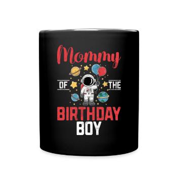 Astronautes de l’espace de la mère de la fille d’anniversaire - Mug uni - noir - Devant