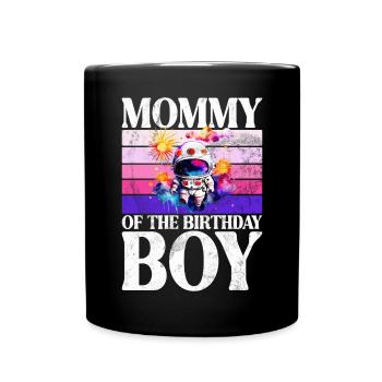 Astronautes de l’espace de la mère de la fille d’anniversaire - Mug uni - noir - Devant