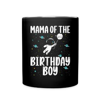 Astronautes de l’espace de la mère de la fille d’anniversaire - Mug uni - noir - Devant