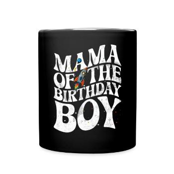 Astronautes de l’espace de la mère de la fille d’anniversaire - Mug uni - noir - Devant