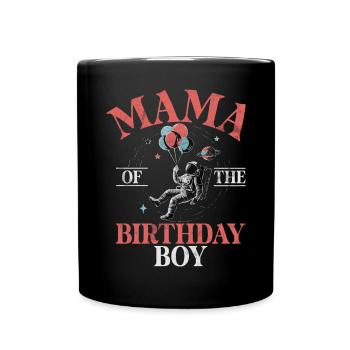 Astronautes de l’espace de la mère de la fille d’anniversaire - Mug uni - noir - Devant