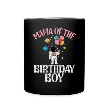 Birthday Girl's Mother Space Astronauts - Full Colour Mug - black - Front