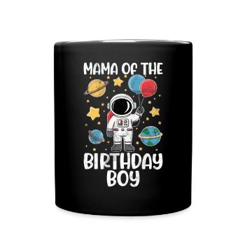 Astronautes de l’espace de la mère de la fille d’anniversaire - Mug uni - noir - Devant