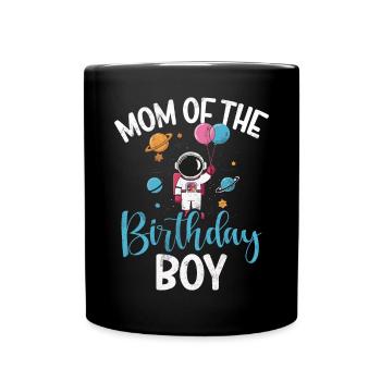 Astronautes de l’espace de la mère de la fille d’anniversaire - Mug uni - noir - Devant