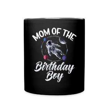 Astronautes de l’espace de la mère de la fille d’anniversaire - Mug uni - noir - Devant