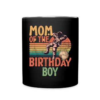 Astronautes de l’espace de la mère de la fille d’anniversaire - Mug uni - noir - Devant