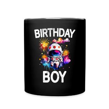 Geburtstagskind Astronaut Raumthema Geburtstag - Tasse einfarbig - Schwarz - Vorne