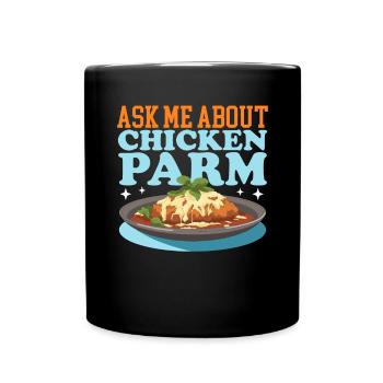Chicken Parmesan Geschenk - Tasse einfarbig - Schwarz - Vorne