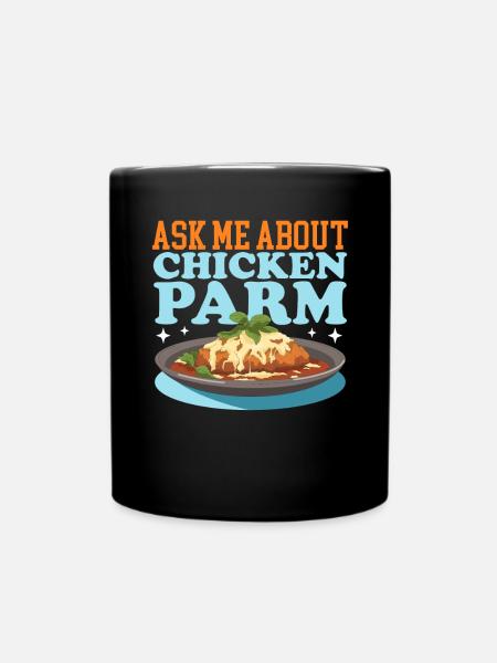 Chicken Parmesan Geschenk - Tasse einfarbig - Schwarz
