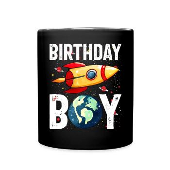 Geburtstagskind Astronaut Raumthema Geburtstag - Tasse einfarbig - Schwarz - Vorne