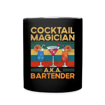 Bartender Mixologist Cocktail - Tasse einfarbig - Schwarz - Vorne