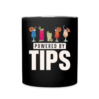 Bartender Mixologist Powered By - Full Colour Mug - black - Front