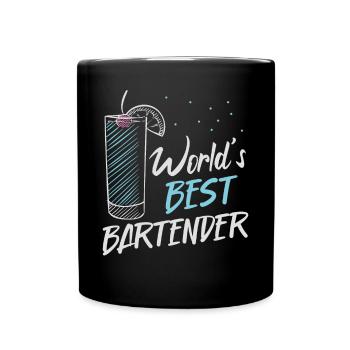 Bartender Mixologist World's Best - Full Colour Mug - black - Front