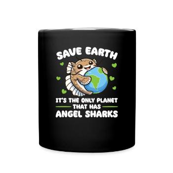 Is the only planet with angel sharks Earth Day - Full Colour Mug - black - Front