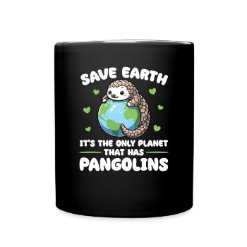 Ist der einzige Planet mit Schuppentiere Earth Day - Tasse einfarbig - Schwarz - Vorne