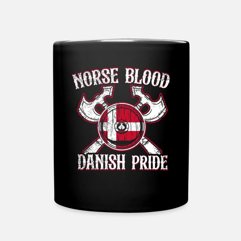 Dänemark: Nordisches Blut - Dänischer Stolz - Tasse einfarbig - Schwarz