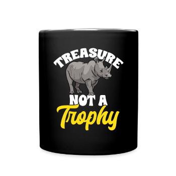 Nashorn Rhino Einhorn - Tasse einfarbig - Schwarz - Vorne