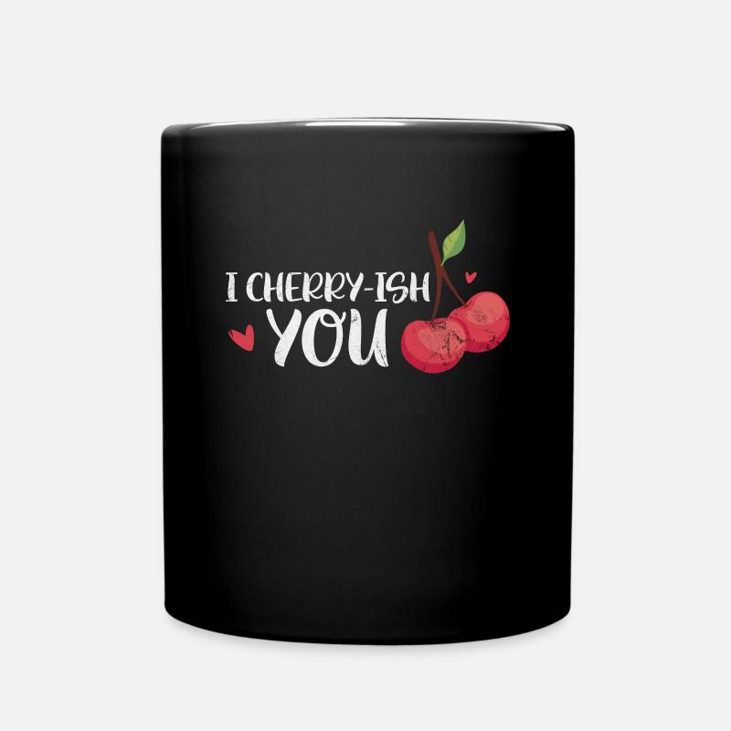 Kirsche - Tasse einfarbig - Schwarz