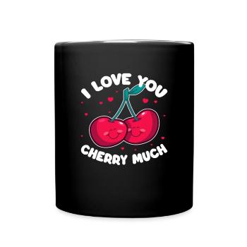 Cherry Cherry Tree Cherry Blossom Fruit Gift - Full Colour Mug - black - Front