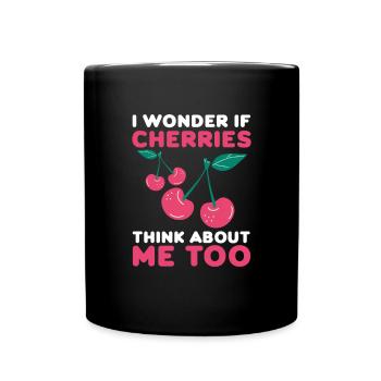 Cherry Cherry Tree Cherry Blossom Fruit Gift - Full Colour Mug - black - Front