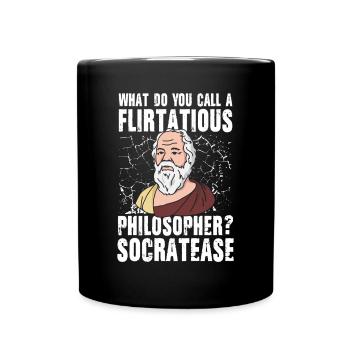 Flirtatious Philosopher Socratease - Tasse einfarbig - Schwarz - Vorne