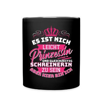 Princess & Carpenter - The Wood Carpenter - Full Colour Mug - black - Front