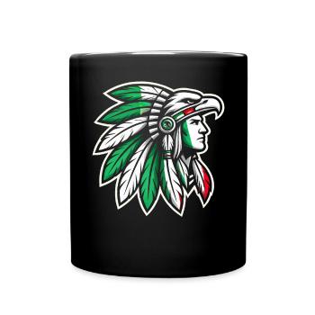 Aztekenkrieger Indigener mexikanischer Azteken-Jaguar - Tasse einfarbig - Schwarz - Vorne