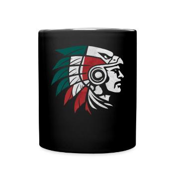 Guerrier aztèque Jaguar aztèque mexicain indigène - Mug uni - noir - Devant