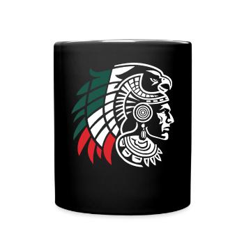 Aztec Warrior Indigenous Mexican Aztec Jaguar - Full Colour Mug - black - Front