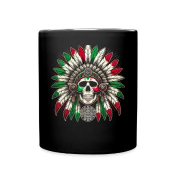 Guerrier aztèque Jaguar aztèque mexicain indigène - Mug uni - noir - Devant