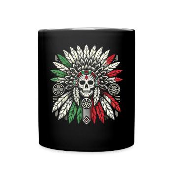 Aztekenkrieger Indigener mexikanischer Azteken-Jaguar - Tasse einfarbig - Schwarz - Vorne