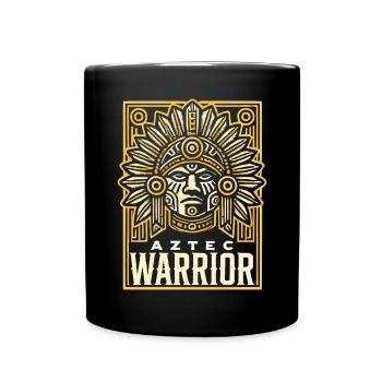 Aztekenkrieger Indigener mexikanischer Azteken-Jaguar - Tasse einfarbig - Schwarz - Vorne