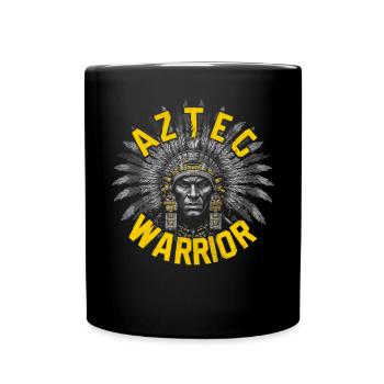 Aztekenkrieger Indigener mexikanischer Azteken-Jaguar - Tasse einfarbig - Schwarz - Vorne
