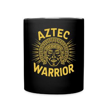 Aztec Warrior Indigenous Mexican Aztec Jaguar - Full Colour Mug - black - Front