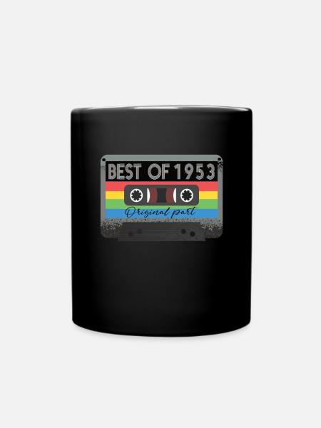 Best Of 1953 Vintage Cassette Retro Birthday - Full Colour Mug - black