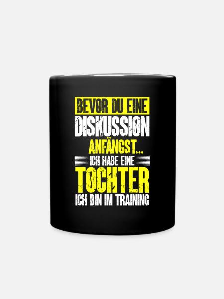 Diskussionsprofi Humor u. starke Nerven für Eltern - Tasse einfarbig - Schwarz