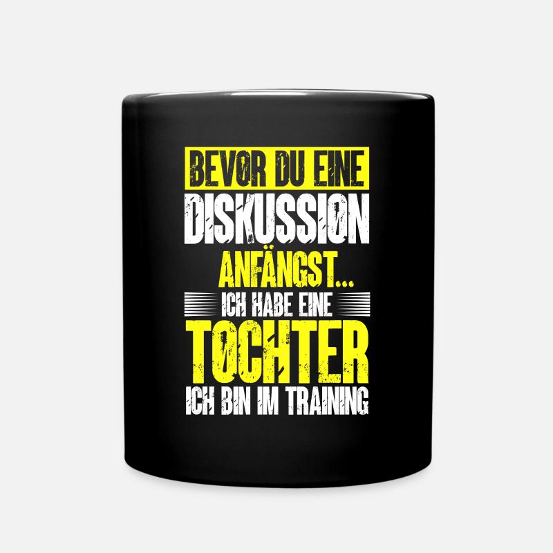 Diskussionsprofi Humor u. starke Nerven für Eltern - Tasse einfarbig - Schwarz
