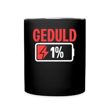 PATIENCE 1% Humorous patience limit in everyday life - Full Colour Mug - black - Front